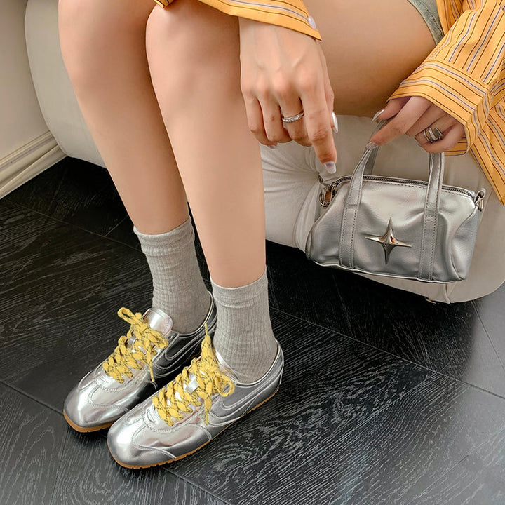 Women’s Casual Lace-Up Sneakers – Stylish Daily Walking Shoes