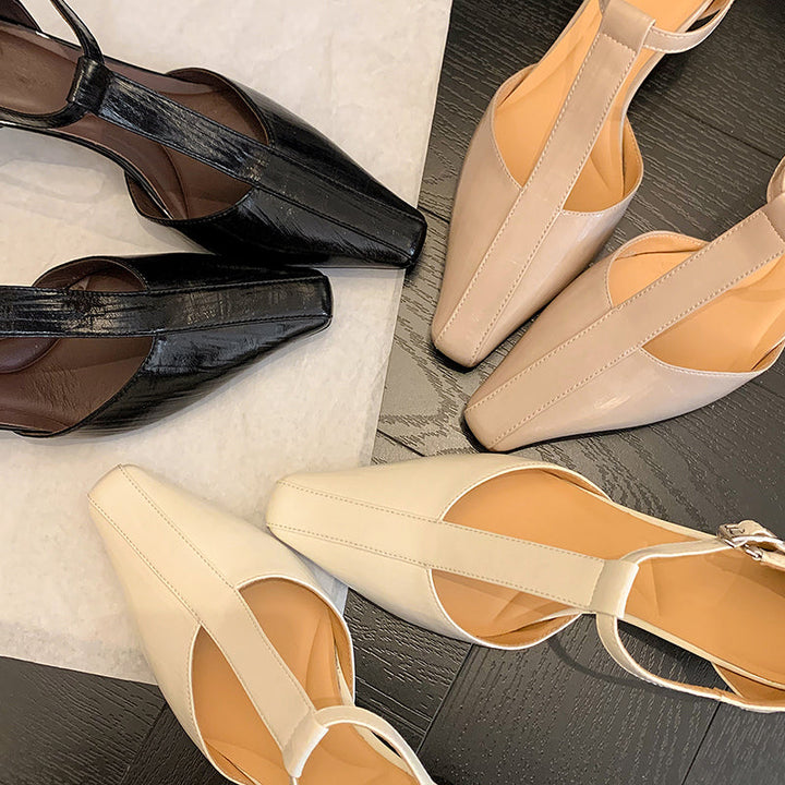 Women's Elegant T-Strap Sandals Modern Square Toe Mary Janes