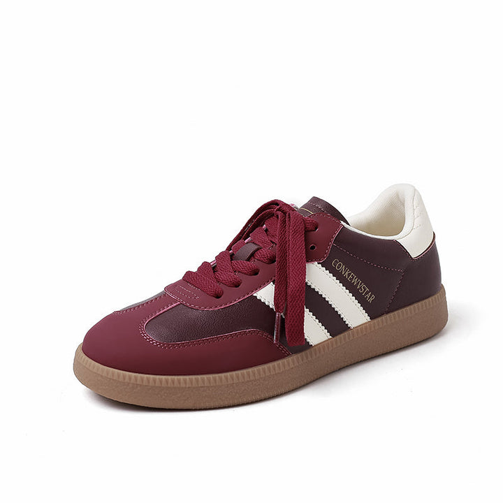 Women’s Comfortable Flat Sneakers – Casual Patchwork Sport Style