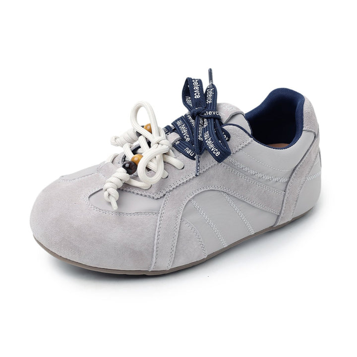 Trendy Women's Hidden Wedge Sneakers – Round-Toe Casual Shoes