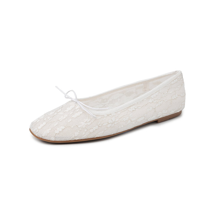 Women‘s French Style Lace Ballet Shoes - Elegant Summer Flats for Weddings and Daily Commute
