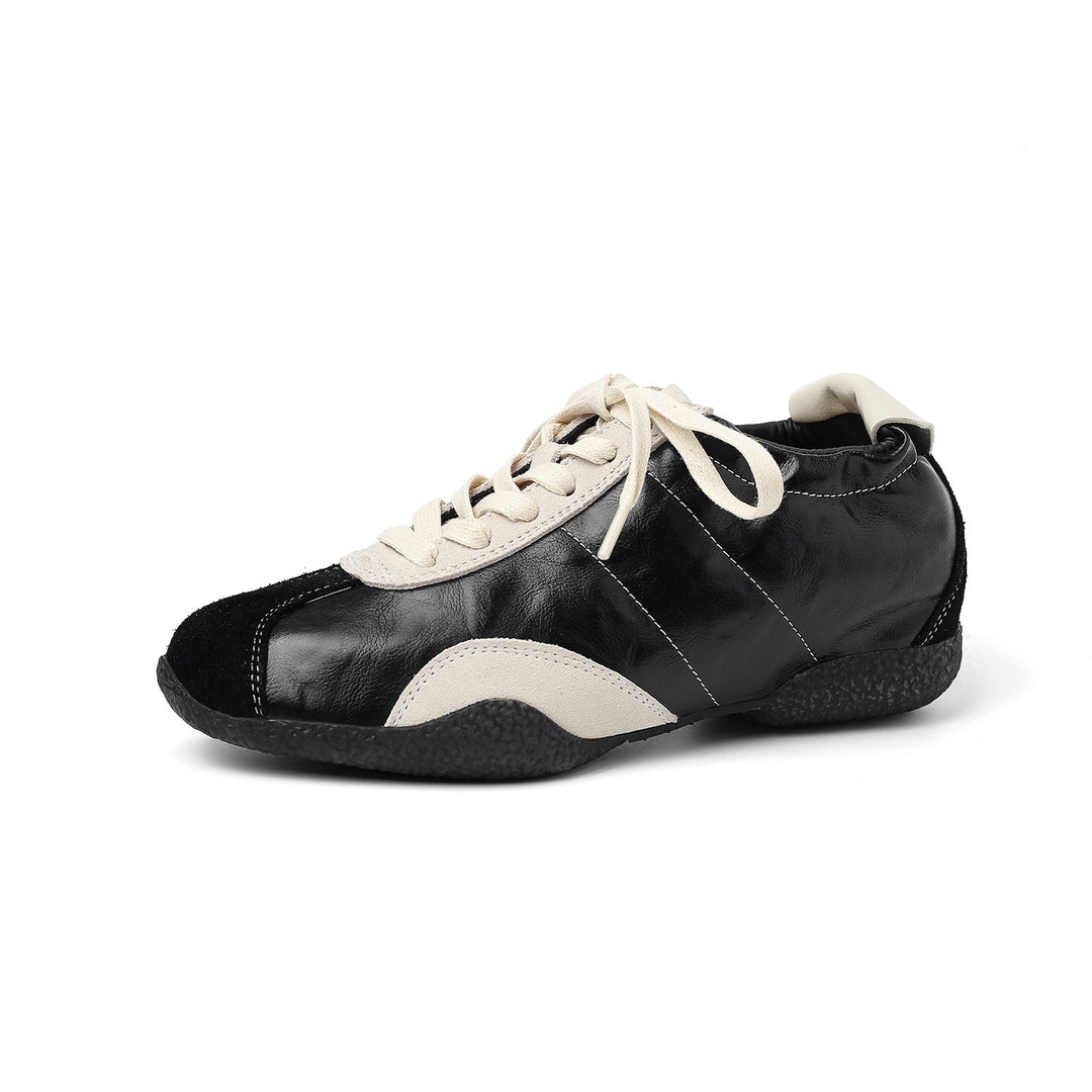 Women's Hidden Wedge Suede Sheepskin Sneakers Lace Up Height Increasing Casual Shoes