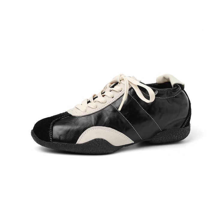 Women's Hidden Wedge Suede Sheepskin Sneakers Lace Up Height Increasing Casual Shoes