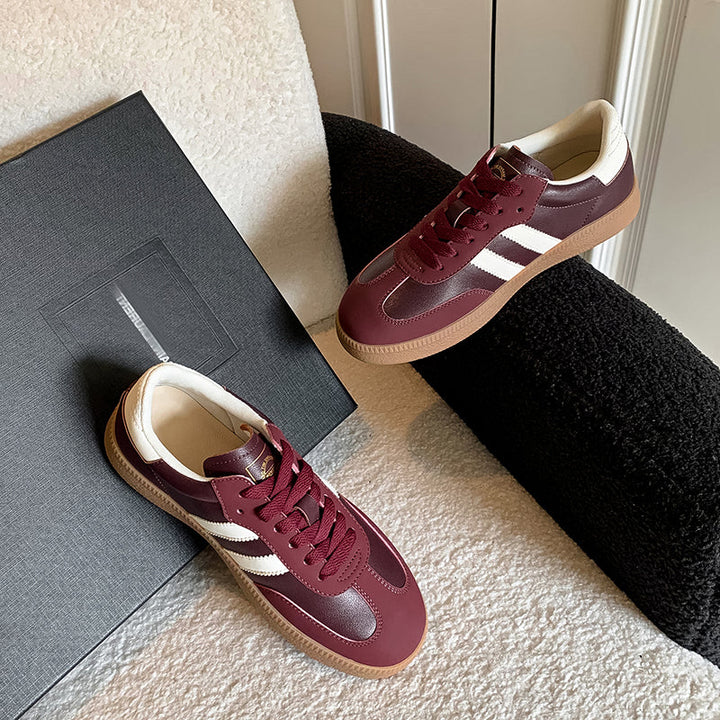 Women’s Comfortable Flat Sneakers – Casual Patchwork Sport Style