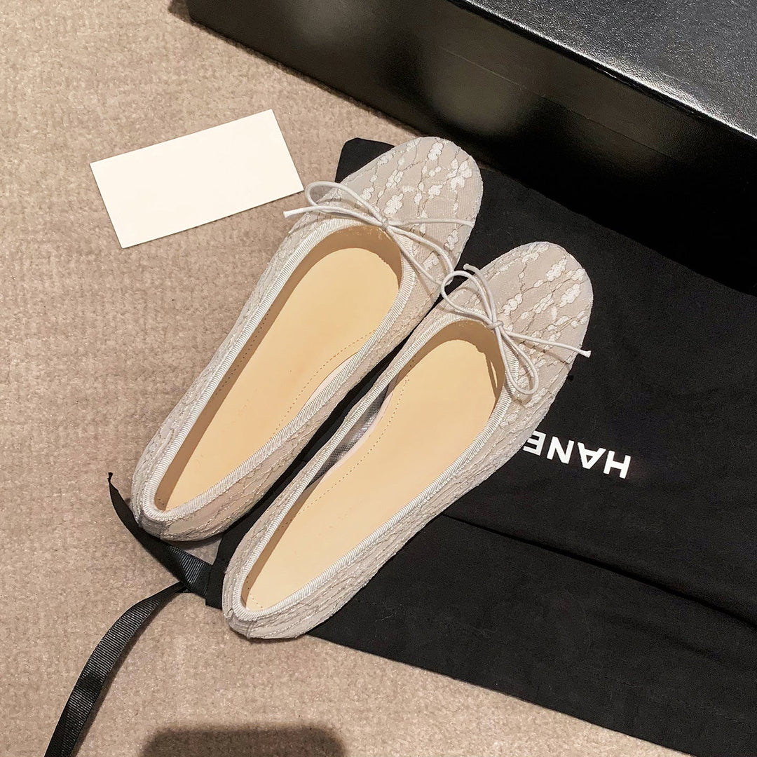 Women‘s French Style Lace Ballet Shoes - Elegant Summer Flats for Weddings and Daily Commute