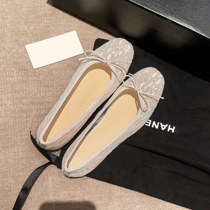 Women‘s French Style Lace Ballet Shoes - Elegant Summer Flats for Weddings and Daily Commute