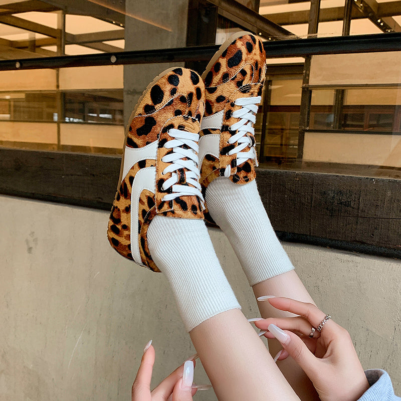 Women's Stylish Leopard Print Comfort Tennis Shoes