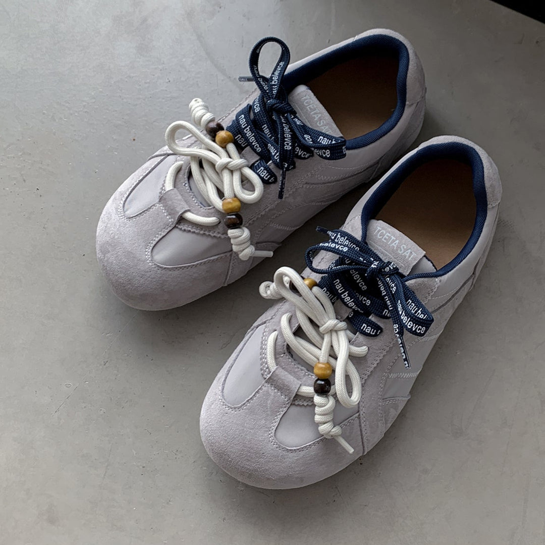 Trendy Women's Hidden Wedge Sneakers – Round-Toe Casual Shoes