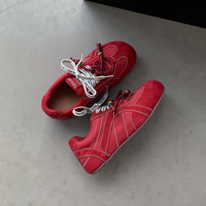 Trendy Women's Hidden Wedge Sneakers – Round-Toe Casual Shoes