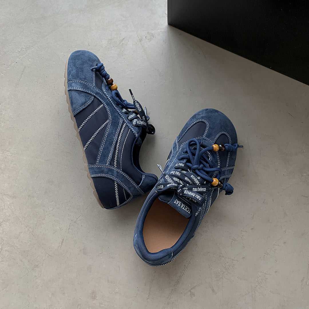 Trendy Women's Hidden Wedge Sneakers – Round-Toe Casual Shoes