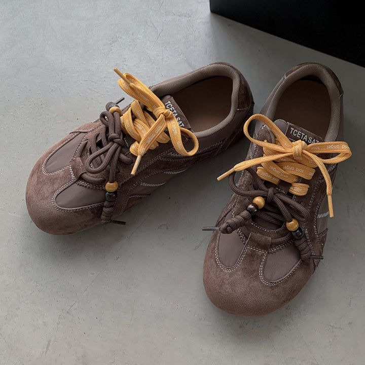 Trendy Women's Hidden Wedge Sneakers – Round-Toe Casual Shoes