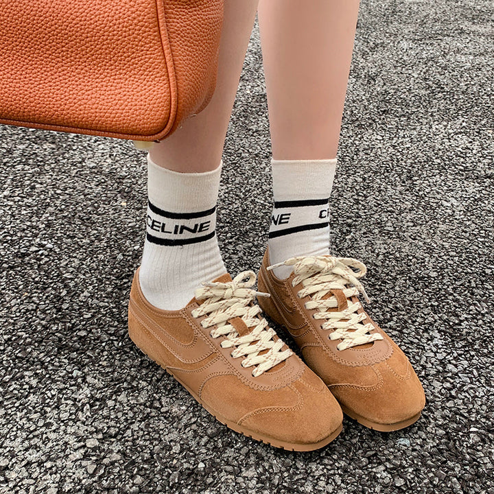 Women’s Casual Lace-Up Sneakers – Stylish Daily Walking Shoes