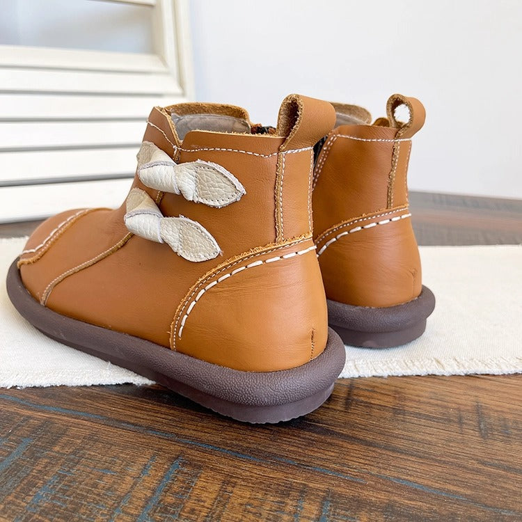 Women's Everyday Casual Ankle Boots – Patchwork Design with Side Zip