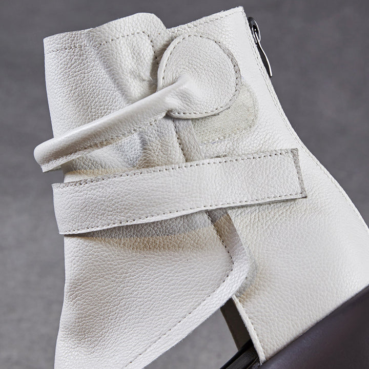 Women's Chunky Platform Sandals Peep-Toe Velcro Summer Ankle Boots Lightweight EVA Walking Flats
