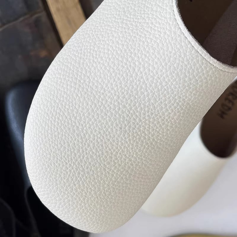 Women's Wide Round Toe High-vamp Comfort Slip-On Flats