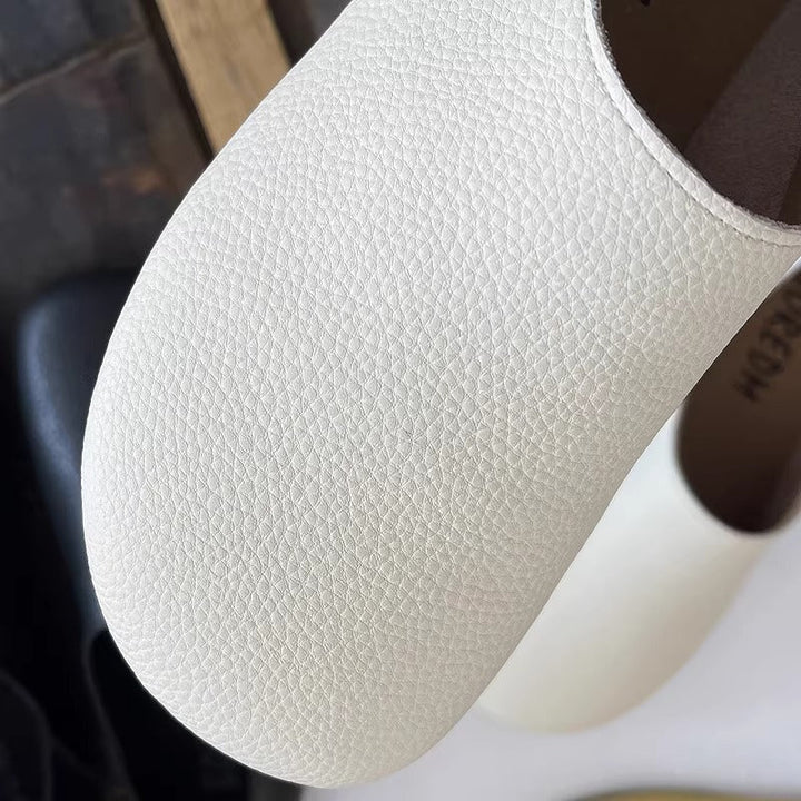 Women's Wide Round Toe High-vamp Comfort Slip-On Flats
