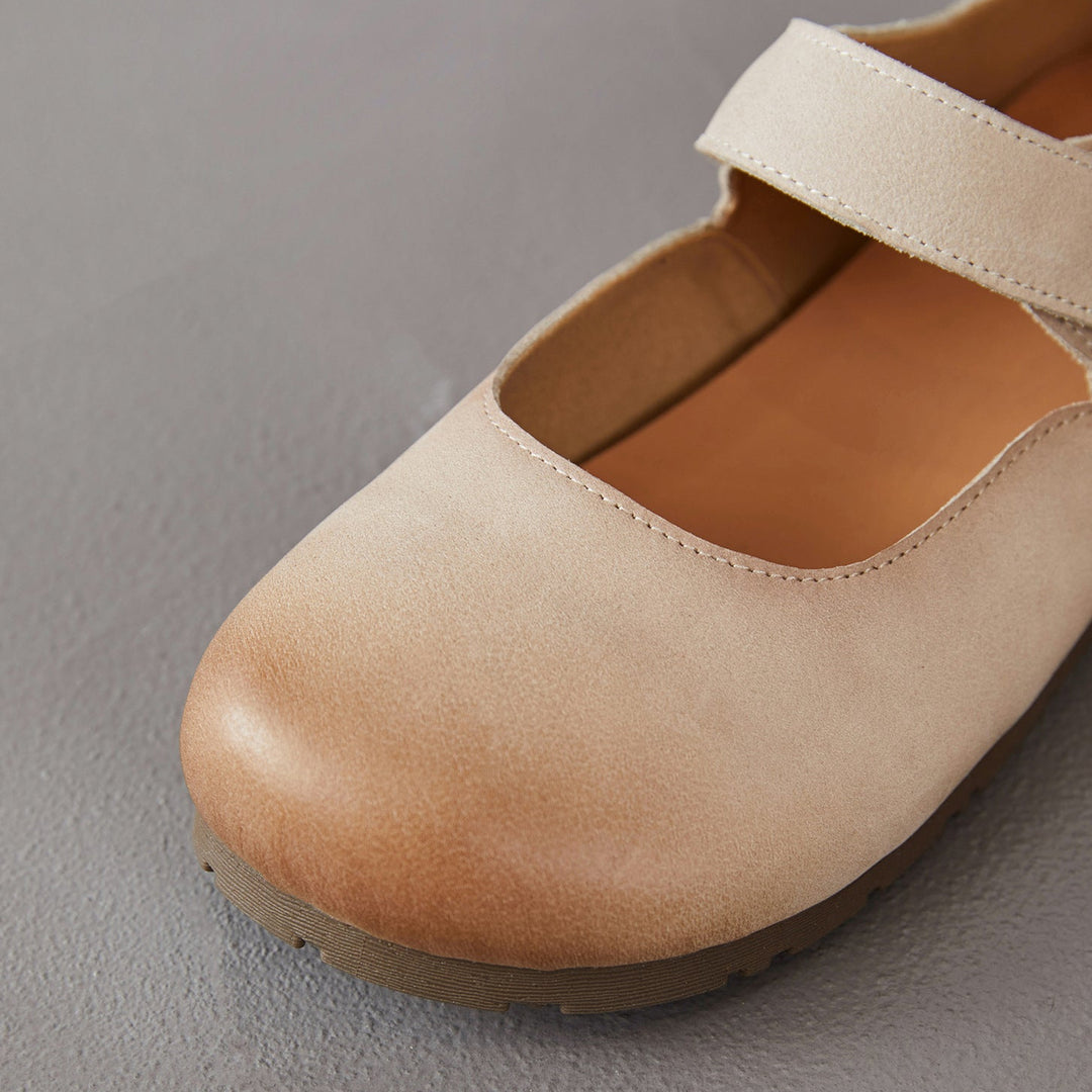 Women's Retro-Artistic Flat Mary Janes with Velcro Straps