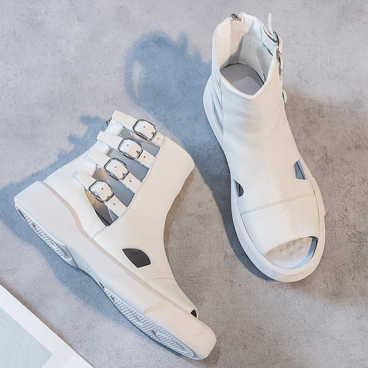 Women's Sandal Boots Street Style Open Toe Buckle Sandals