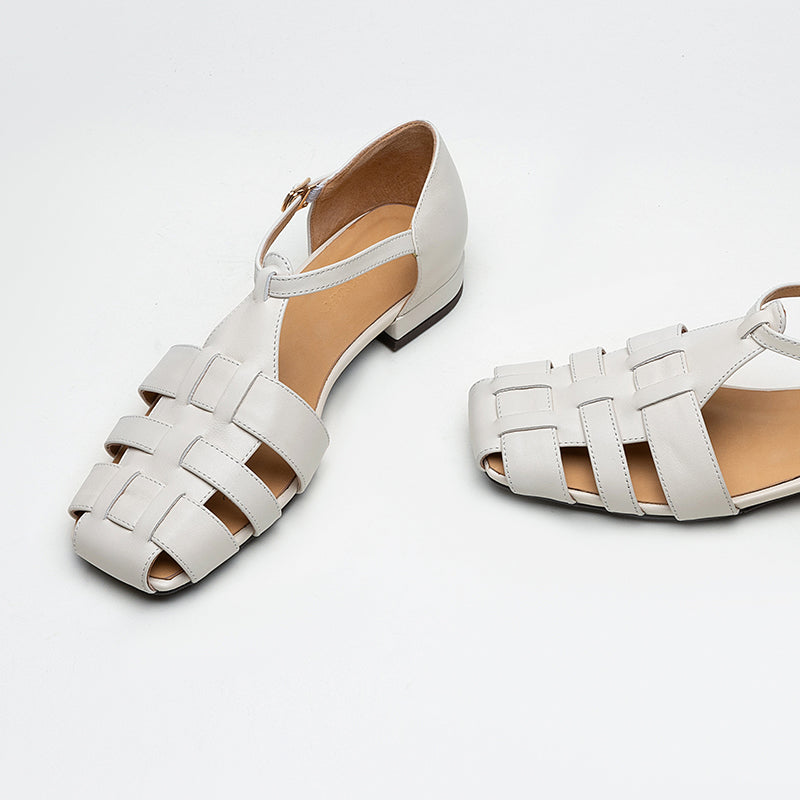 Clearance Sale Artisanal Genuine Leather Fisherman Sandals – Closed Toe Comfort Shoes for Women