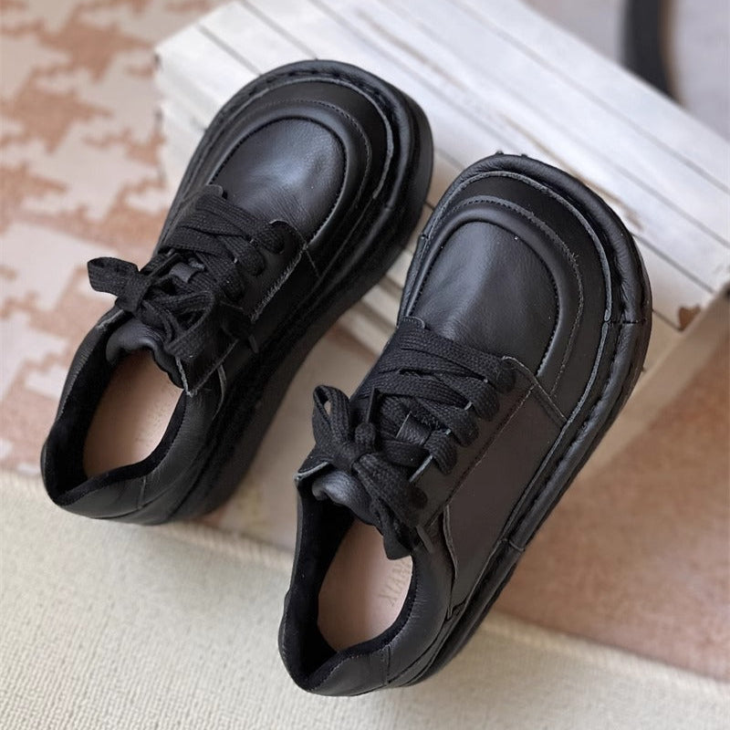 Women's Chunky Platform Lace-Up Low-Top Casual Shoes – Ugly-Cute Style