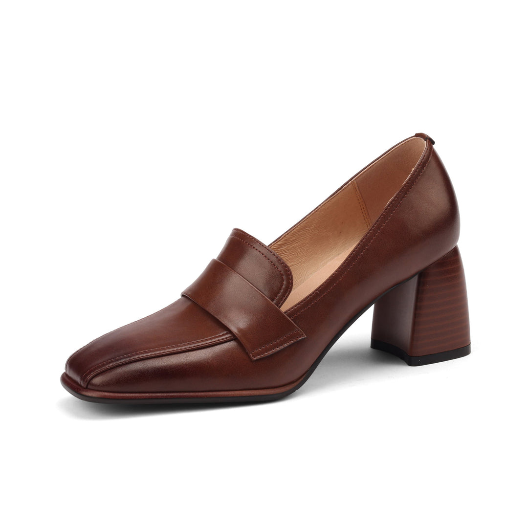 Clearance Sale Handmade Slip-on Dress Shoes Pumps - Brown
