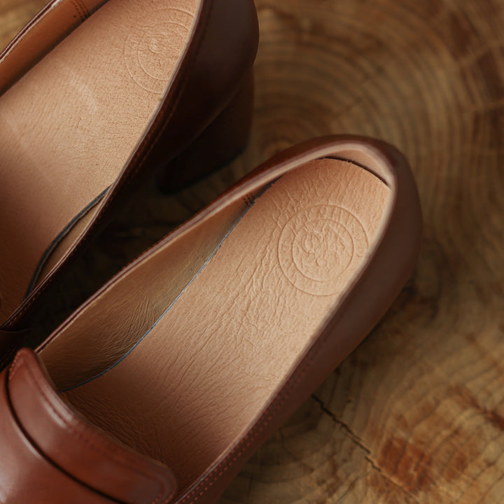Clearance Sale Handmade Slip-on Dress Shoes Pumps - Brown