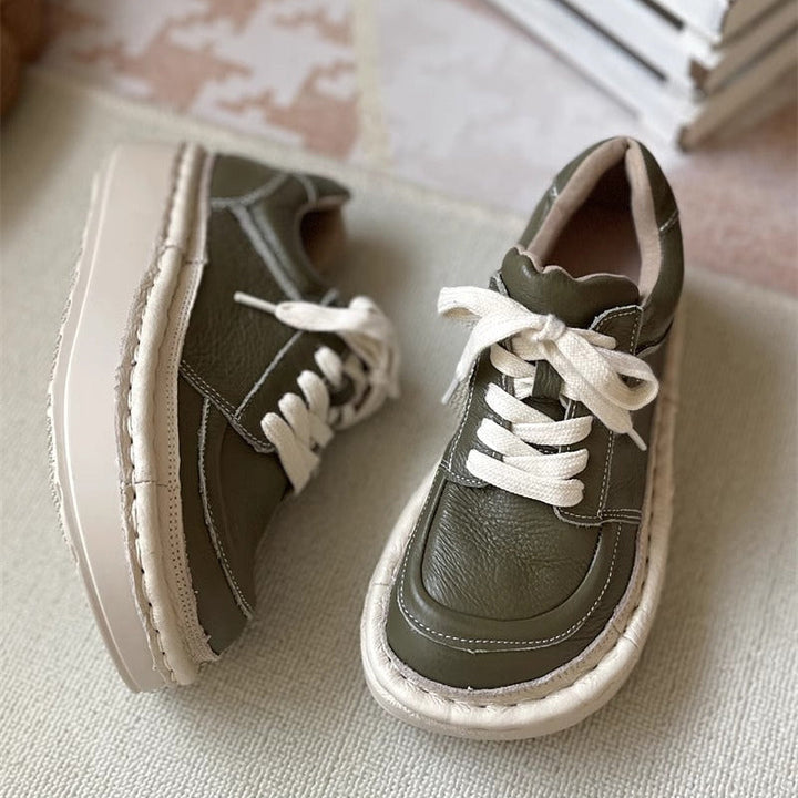 Women's Chunky Platform Lace-Up Low-Top Casual Shoes – Ugly-Cute Style