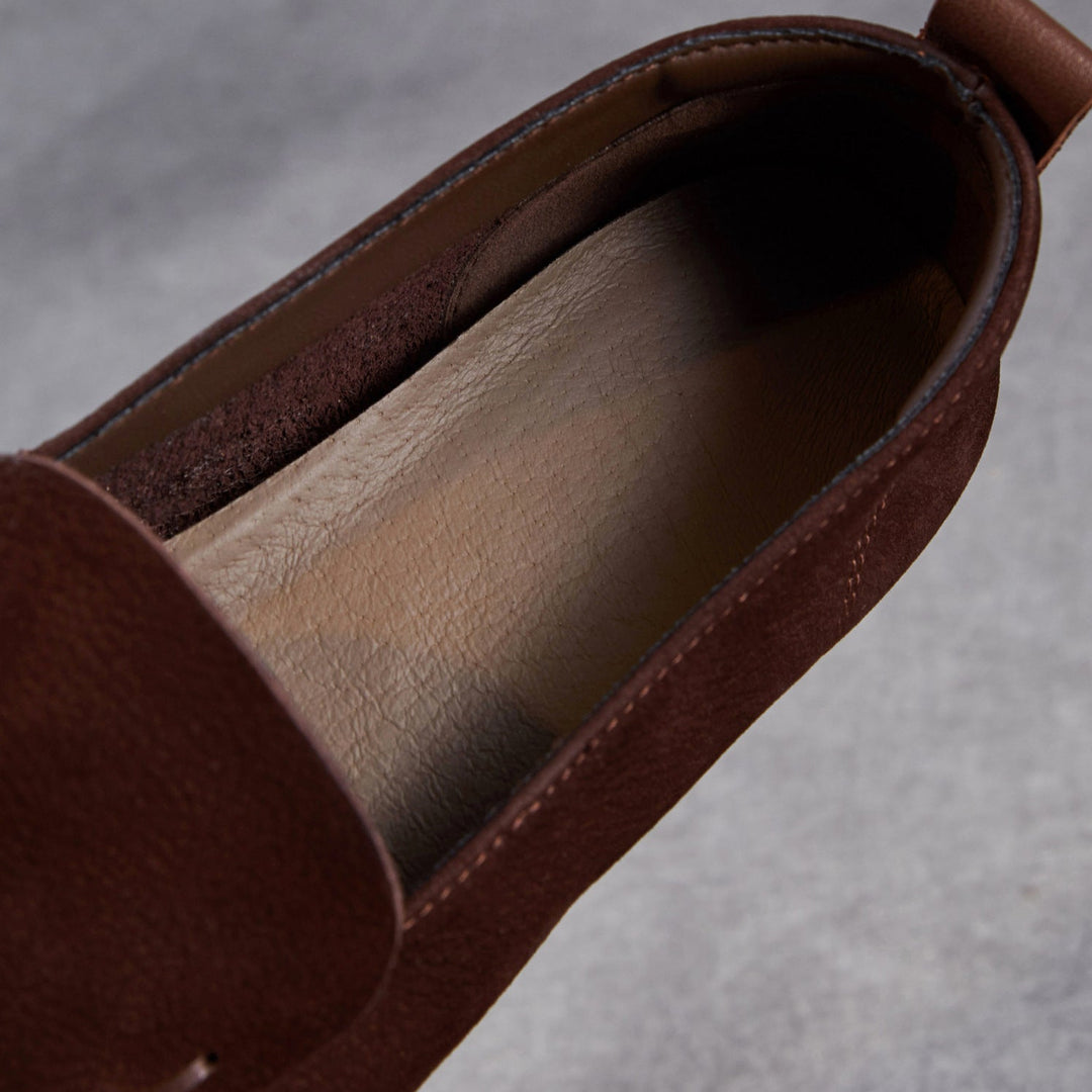 Women's Leather Soft-Sole Retro Casual Flats — Everyday Walking Shoes