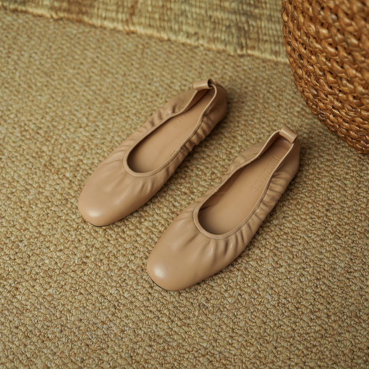 Women's Handmade Sheepskin Vintage Slip-on Comfort Glove Shoes