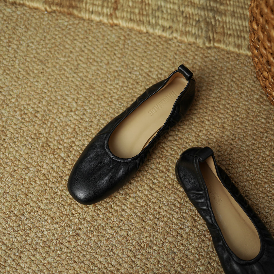 Women's Handmade Sheepskin Vintage Slip-on Comfort Glove Shoes