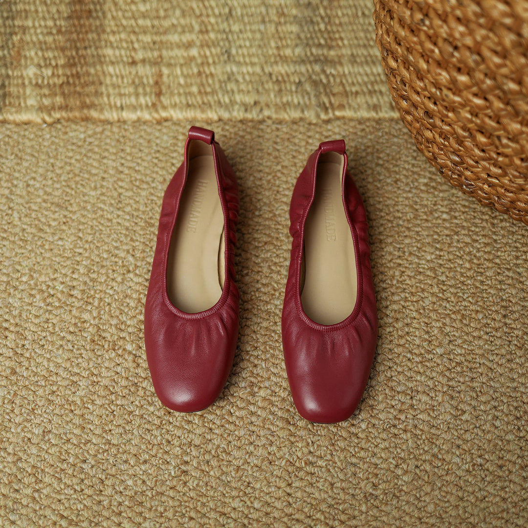 Women's Handmade Sheepskin Vintage Slip-on Comfort Glove Shoes