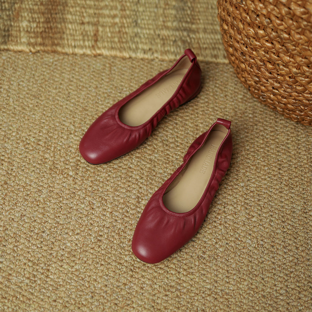 Women's Handmade Sheepskin Vintage Slip-on Comfort Glove Shoes