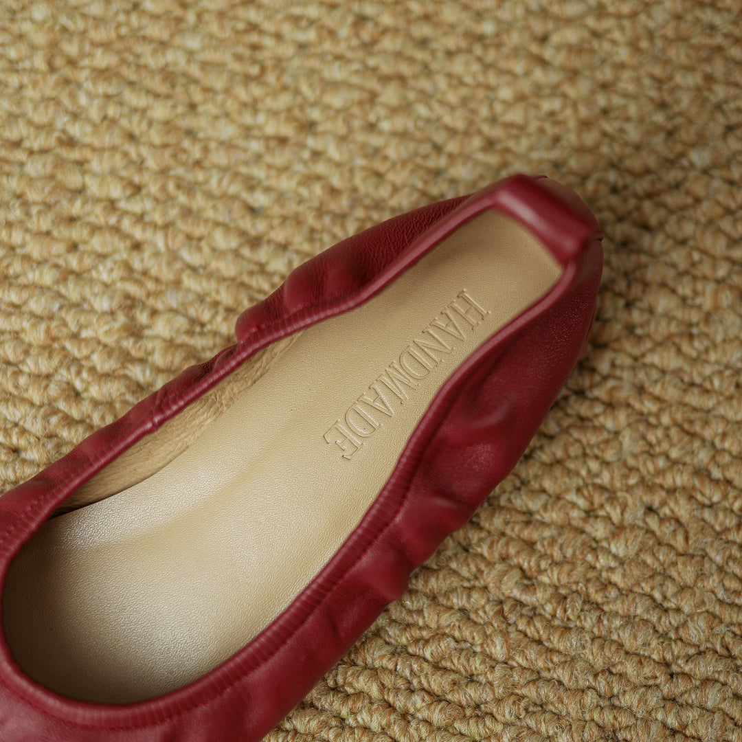 Women's Handmade Sheepskin Vintage Slip-on Comfort Glove Shoes