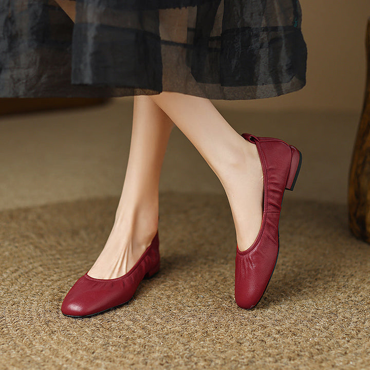 Women's Handmade Sheepskin Vintage Slip-on Comfort Glove Shoes