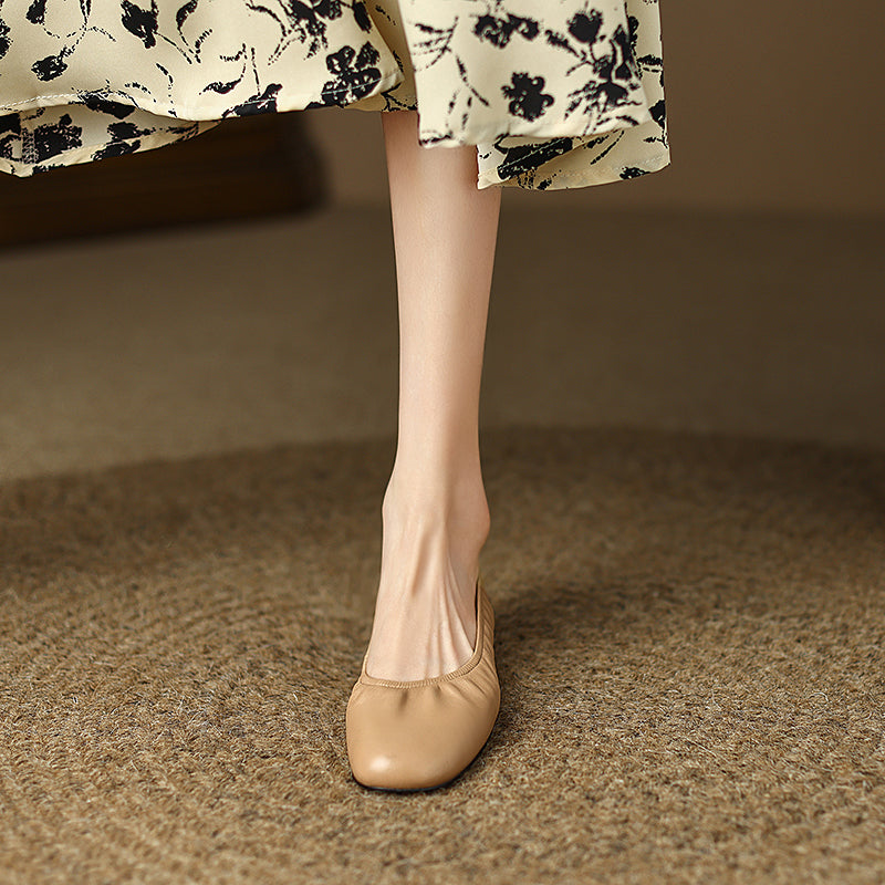 Women's Handmade Sheepskin Vintage Slip-on Comfort Glove Shoes