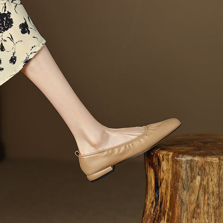 Women's Handmade Sheepskin Vintage Slip-on Comfort Glove Shoes