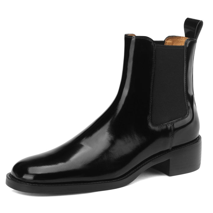 Womans Leather Black Work Chelsea Boots