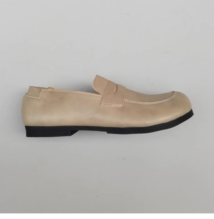 Genuine Leather Women's Flats with Wide Fit & Big Toe Box