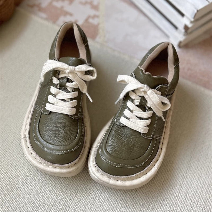 Women's Chunky Platform Lace-Up Low-Top Casual Shoes – Ugly-Cute Style