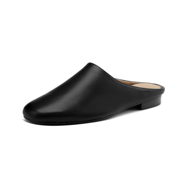 Women's Leather Retro Minimalist Comfort Mule Shoes