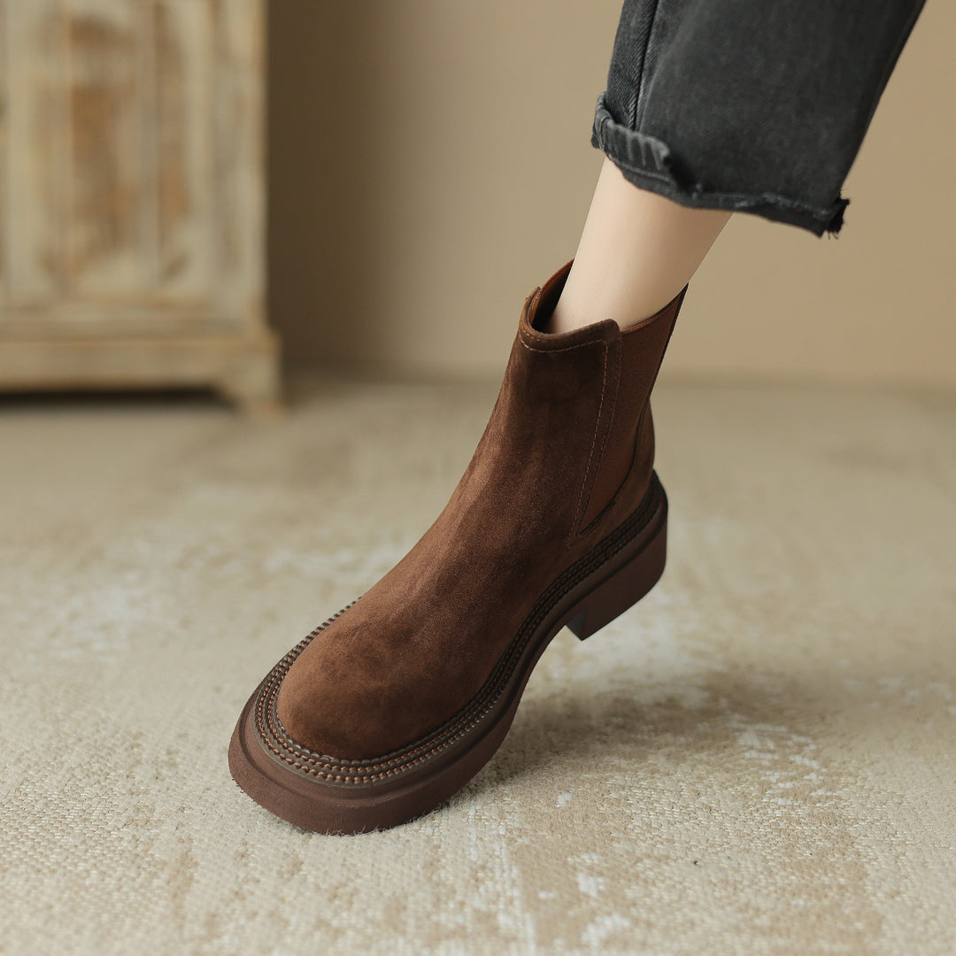 Women’s Handmade Sheepsuede Chelsea Boots – Vintage Ankle Style