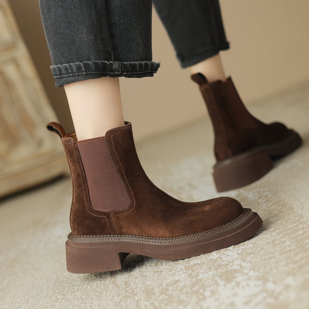 Women’s Handmade Sheepsuede Chelsea Boots – Vintage Ankle Style