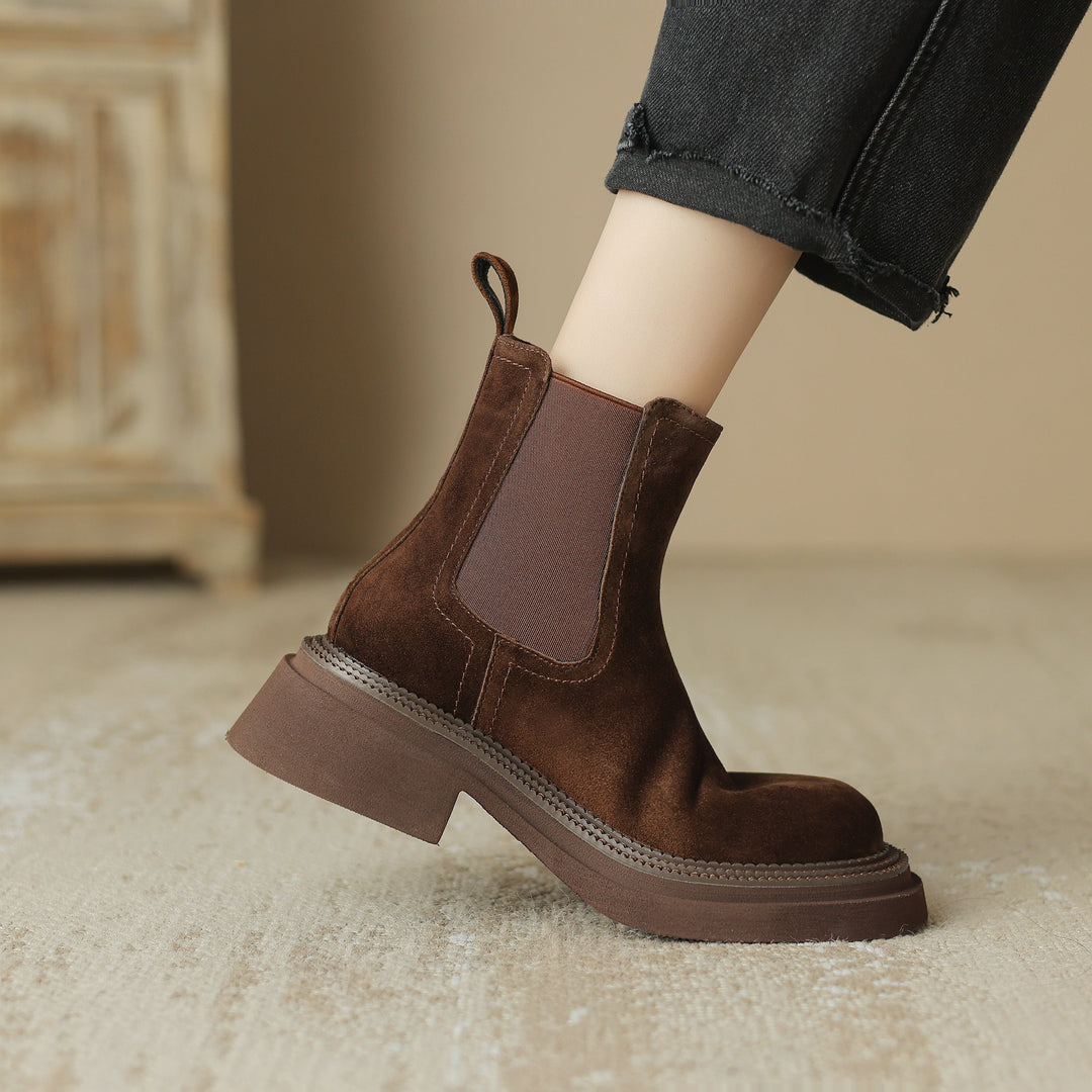 Women’s Handmade Sheepsuede Chelsea Boots – Vintage Ankle Style