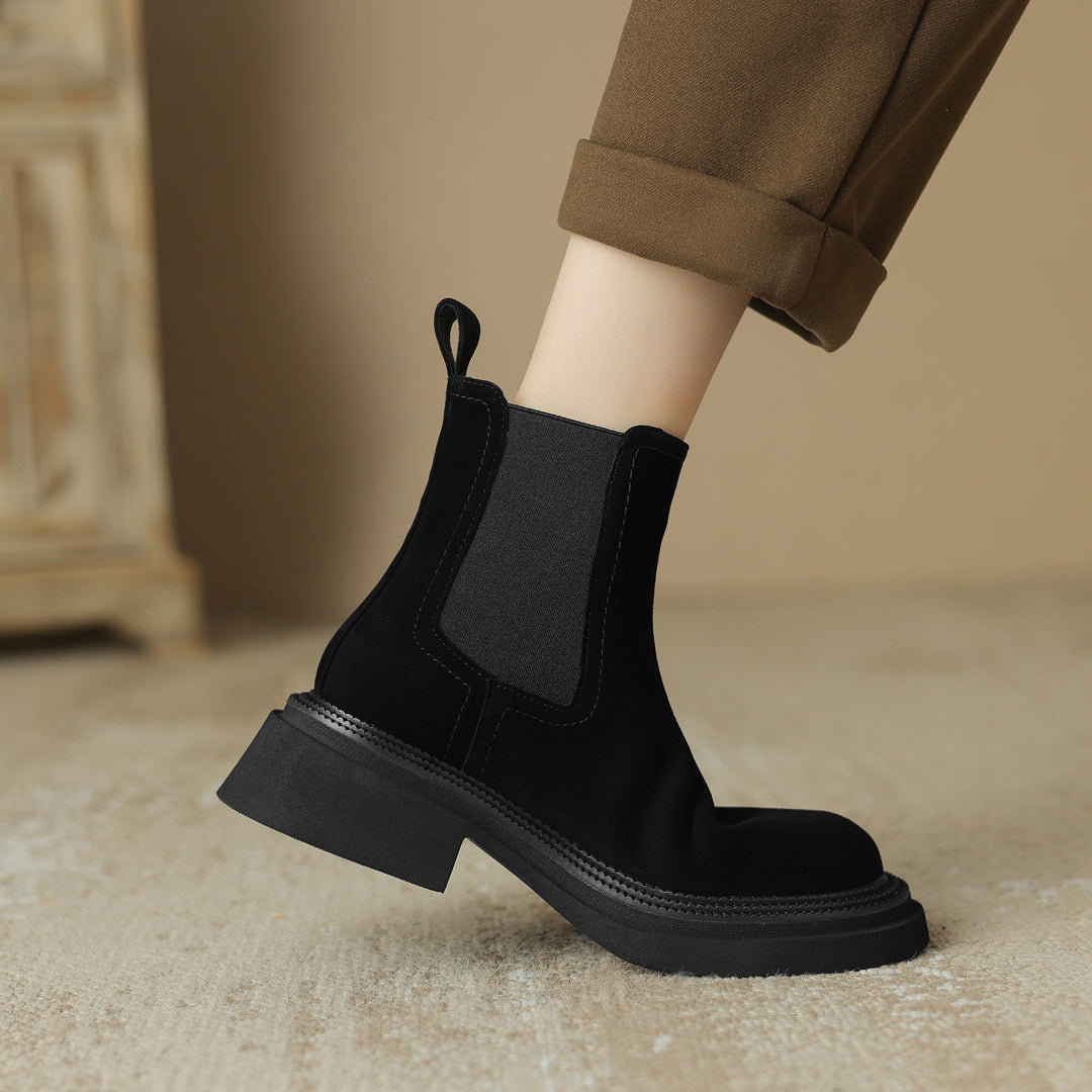 Women’s Handmade Sheepsuede Chelsea Boots – Vintage Ankle Style
