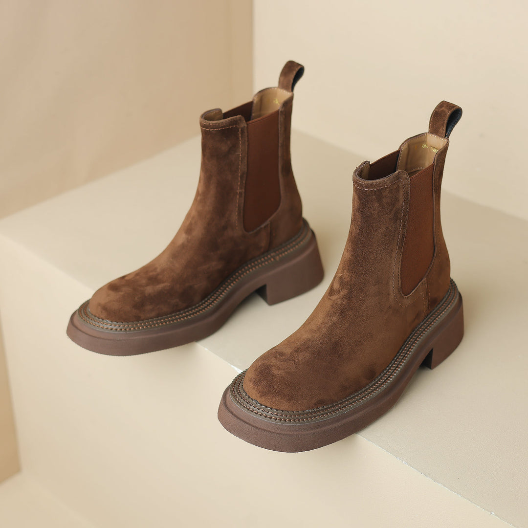 Women’s Handmade Sheepsuede Chelsea Boots – Vintage Ankle Style