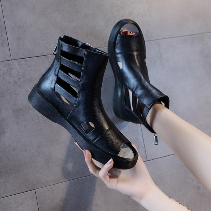 Women's Sandal Boots Street Style Open Toe Buckle Sandals