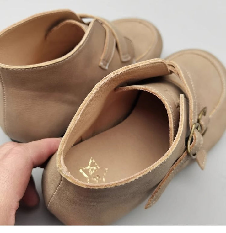 Womens Big Toe Box Genuine Leather Wide Fit Ankle Boots - Comfort Shoes for Wide/High Instep Feet