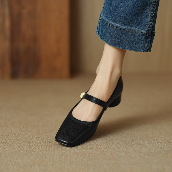 Clearance Sale Handmade Chic Womens Mary Jane $45.99 - Black/US8.5/CN40/250