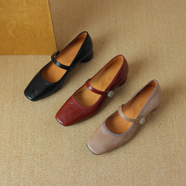 Clearance Sale Handmade Chic Womens Mary Jane $45.99 - Black/US8.5/CN40/250