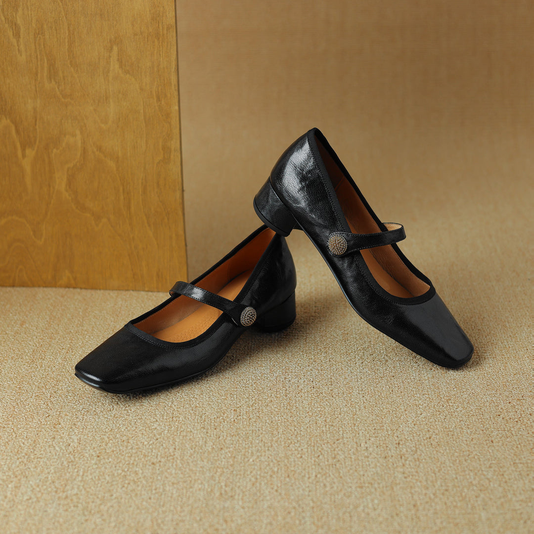 Clearance Sale Handmade Chic Womens Mary Jane $45.99 - Black/US8.5/CN40/250